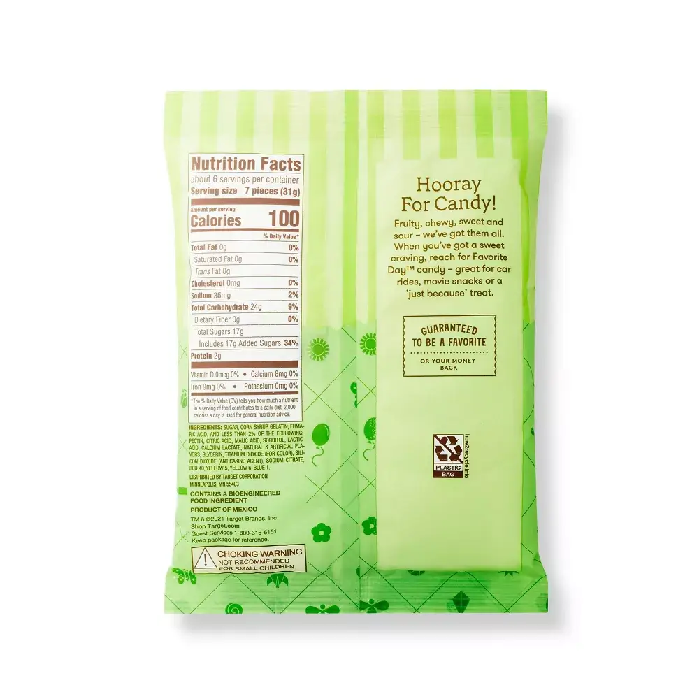 Favorite Day Sour Gummi Worms Candy Sweet Treat - 7oz