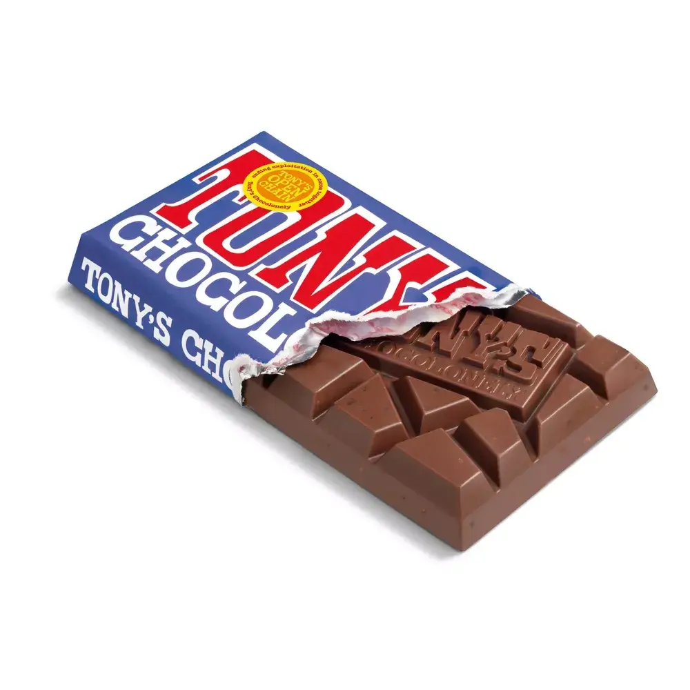 Tony’s Chocolonely Pretzel and Toffee Milk Chocolate Candy Bar