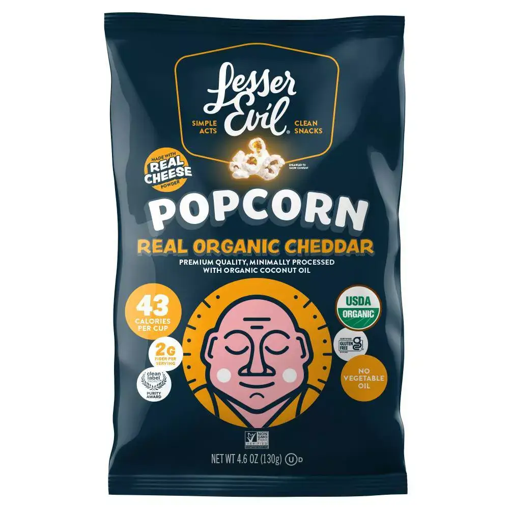 LesserEvil Popcorn Cheddar Cheese Snack - 4.6oz